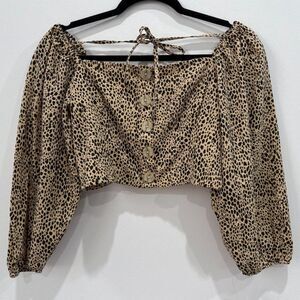American Eagle Cheetah Print Crop Top